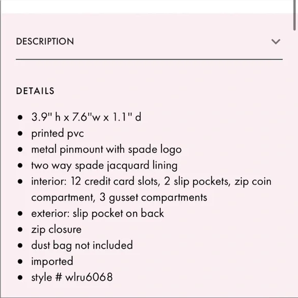 Disney Kate spade New York Minnie Mouse large continental wallet - Picture 4 of 4